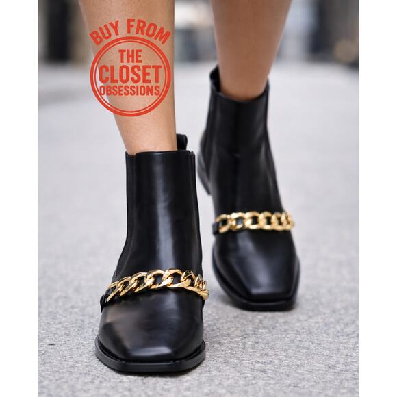 Zara Shoes - ZARA Black US 8 Square Toe Boots NWT LAST ONE!!!
